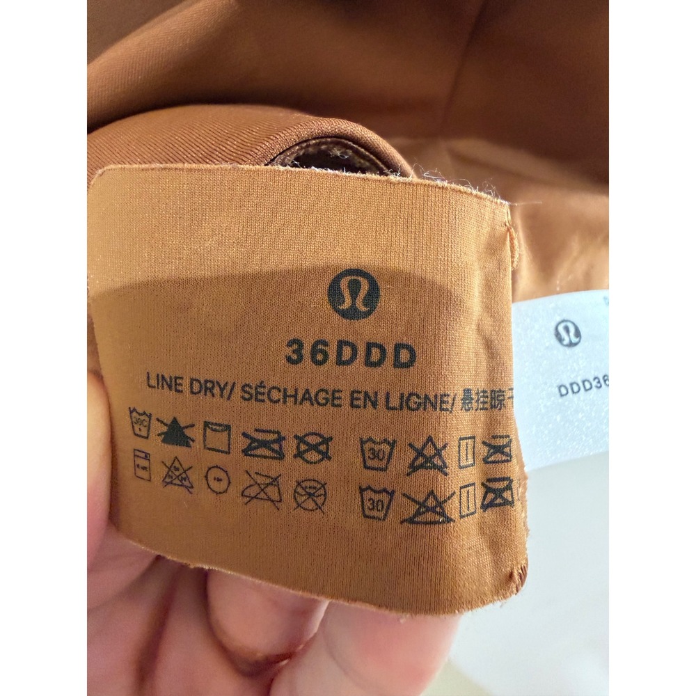 Lululemon All Powered Up Bra Copper Brown Racerback Sports Bra 36D - Picture 9 of 11